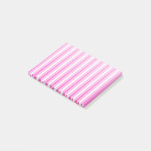 Warmroze en witte snoepjes strepen post-it® notes (Schuin)