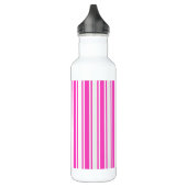 Warmroze en witte snoepjes strepen waterfles (Links)