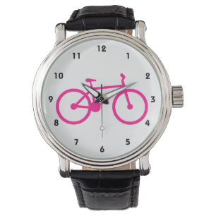 warmroze fiets; fiets horloge