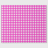 warmroze gingham geblazen patroon cadeaupapier (Vlak)