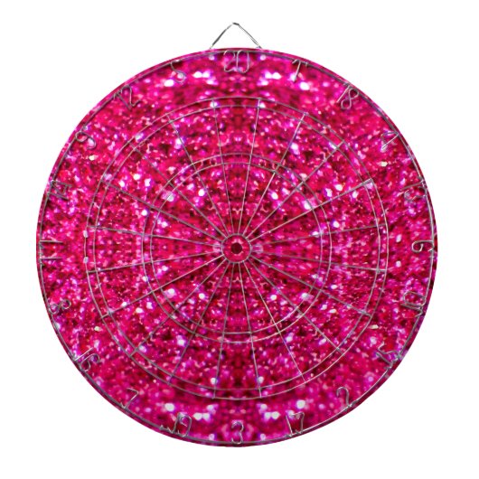 warmroze glitter dartbord (Voorkant)