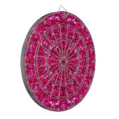 warmroze glitter dartbord (Voorkant Links)