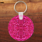 warmroze glitter sleutelhanger (Voorkant)