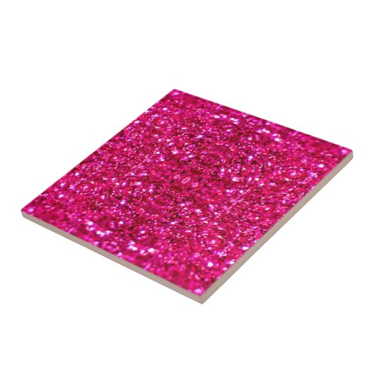 warmroze glitter tegeltje (Zijkant)