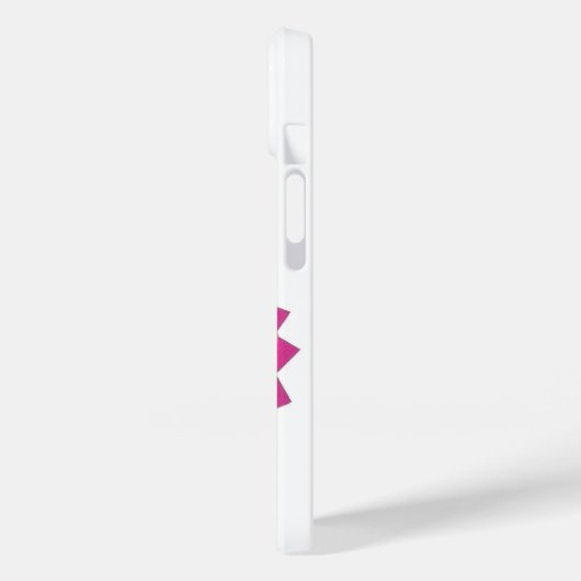 Warmroze hartdraak op wit Case-Mate iPhone case (Achterkant / Links)