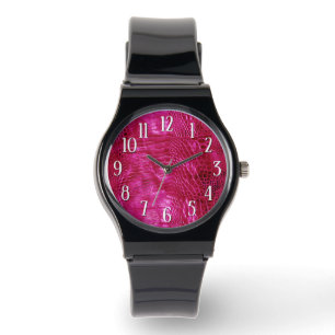 Warmroze kunstleder horloge