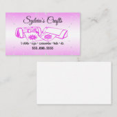 Warmroze Visitekaartje van vinyl (Voorkant / Achterkant)