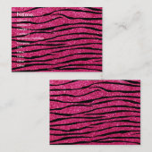 Warmroze zebrastrepen visitekaartje (Voorkant / Achterkant)
