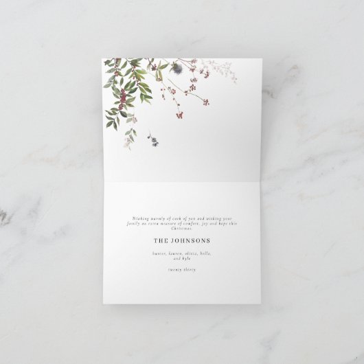 Warmst Wishes Warm Winter 3 Foto Holiday Kaart (Binnen)