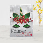 Warmste feestdag maakt Magische Unicorn Kaart (Gele Bloem)