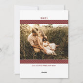 Warmste feestdag maakt moderne fotofeestdag mogeli feestdagenkaart (Achterkant)