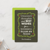 Warmste gedachten & beste wensen kaart (Voorkant / Achterkant in situ)