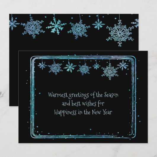 Warmste groeten van het seizoen Zakelijk vriendeli Feestdagenkaart (Voorkant / Achterkant)