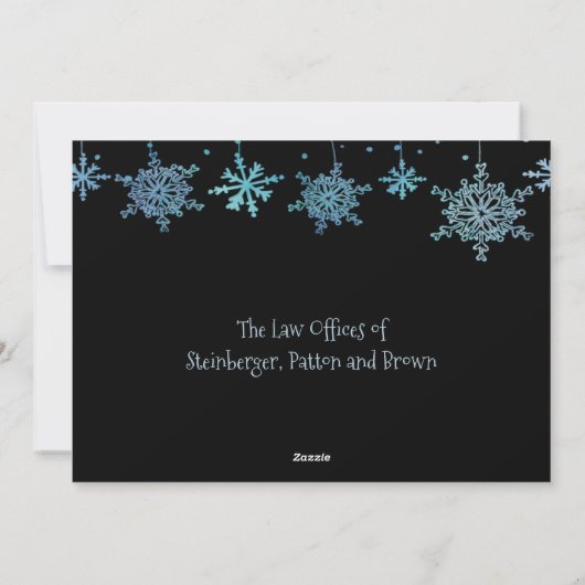 Warmste groeten van het seizoen Zakelijk vriendeli Feestdagenkaart (Achterkant)