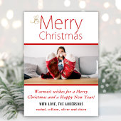 Warmste kerstfoto feestdagenkaart