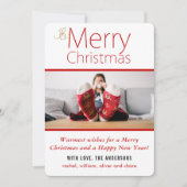 Warmste kerstfoto feestdagenkaart (Voorkant)