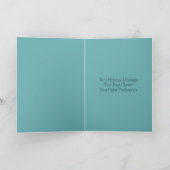 Warmste Kerstgroeten Waterverf Kaars Feestdagen Kaart (Binnen)