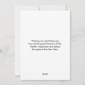 Warmste kerstkaartje met Chalkboard Feestdagenkaart (Achterkant)