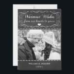 Warmste kerstkaartje met Chalkboard Feestdagenkaart<br><div class="desc">Chic en trendy, deze modieuze kerstfeestelijke kerstkaart zal je vrienden en familie plezier doen. Eenvoudig om je eigen vakantiekaart te creëer met onze sjabloon voor foto's en tekst. Voeg eenvoudig uw eigen afbeelding toe en pas de tekst aan. Voor beste resultaten gebruik een grote of hoogstaande foto. Niet verkocht in...</div>