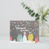 Warmste kerstman met  stijl feestdagenkaart (Staand voorkant)