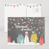 Warmste kerstman met  stijl feestdagenkaart (Voorkant / Achterkant)