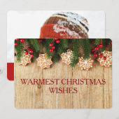 Warmste kerstwens Kaart 2-zijdige fotokaart (Voorkant / Achterkant)