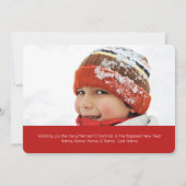 Warmste kerstwens Kaart 2-zijdige fotokaart (Achterkant)