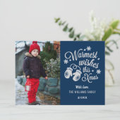 Warmste landschappen| Kerstfoto Feestdagenkaart (Staand voorkant)