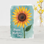 Warmste Moederdag Bloemkaart Kaart (Gele Bloem)
