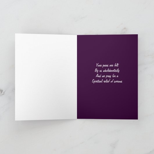 Warmste sympathieën wenskaarten kaart (Binnen)