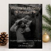 Warmste Vakantie Wensen Sneeuwvlokken Foto Folie K Folie Feestdagenkaart