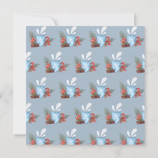 Warmste vakantiewensen Gezellige Mok Feestdagenkaart (Achterkant)