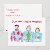 Warmste wensen aanpasbare fotokaart briefkaart (Voorkant / Achterkant)