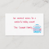 Warmste wensen aanpasbare fotokaart informatiekaartje (Achterkant)