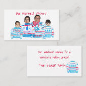 Warmste wensen aanpasbare fotokaart informatiekaartje (Voorkant / Achterkant)