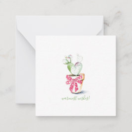 Warmste wensen Cacti Mini Kerstmis Notitiekaartje