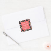 Warmste Wensen Cookie Baking Goods Aangepaste Fees Vierkante Sticker (Envelop)