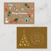 Warmste wensen een kerst Kaart overlopen Notitiekaartje (Voorkant / Achterkant)