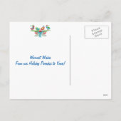 Warmste wensen en kerstmis feestdagenkaart (Achterkant)