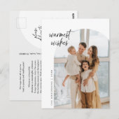 Warmste wensen, familiefoto, Arch Lijst Briefkaart (Voorkant / Achterkant)