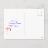 Warmste wensen Flamingo Tropical Beach Kerstmis Feestdagenkaart (Achterkant)