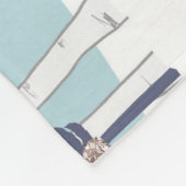 Warmste wensen gepersonaliseerde wintersneeuw scen fleece deken (Hoek)