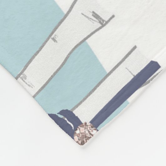 Warmste wensen gepersonaliseerde wintersneeuw scen fleece deken (Hoek)