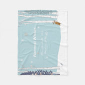 Warmste wensen gepersonaliseerde wintersneeuw scen fleece deken (Voorkant)