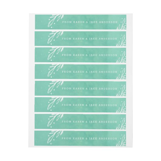 Warmste wensen Holiday Wreater & Waterverf Adreslabel Wikkel (Vel)