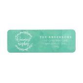 Warmste wensen Holiday Wreater & Waterverf Etiket (Voorkant)