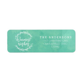 Warmste wensen Holiday Wreater & Waterverf Etiket