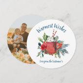 Warmste wensen Hot Cocoa Kerstkaart Kaart (Voorkant / Achterkant)