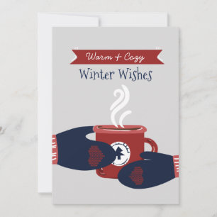 Warmste wensen Hygge Coffee Kerstmis Feestdagenkaart