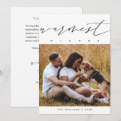 Warmste Wensen, Kerst Familie Foto Overlay Feestdagenkaart (Voorkant / Achterkant)